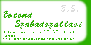 botond szabadszallasi business card